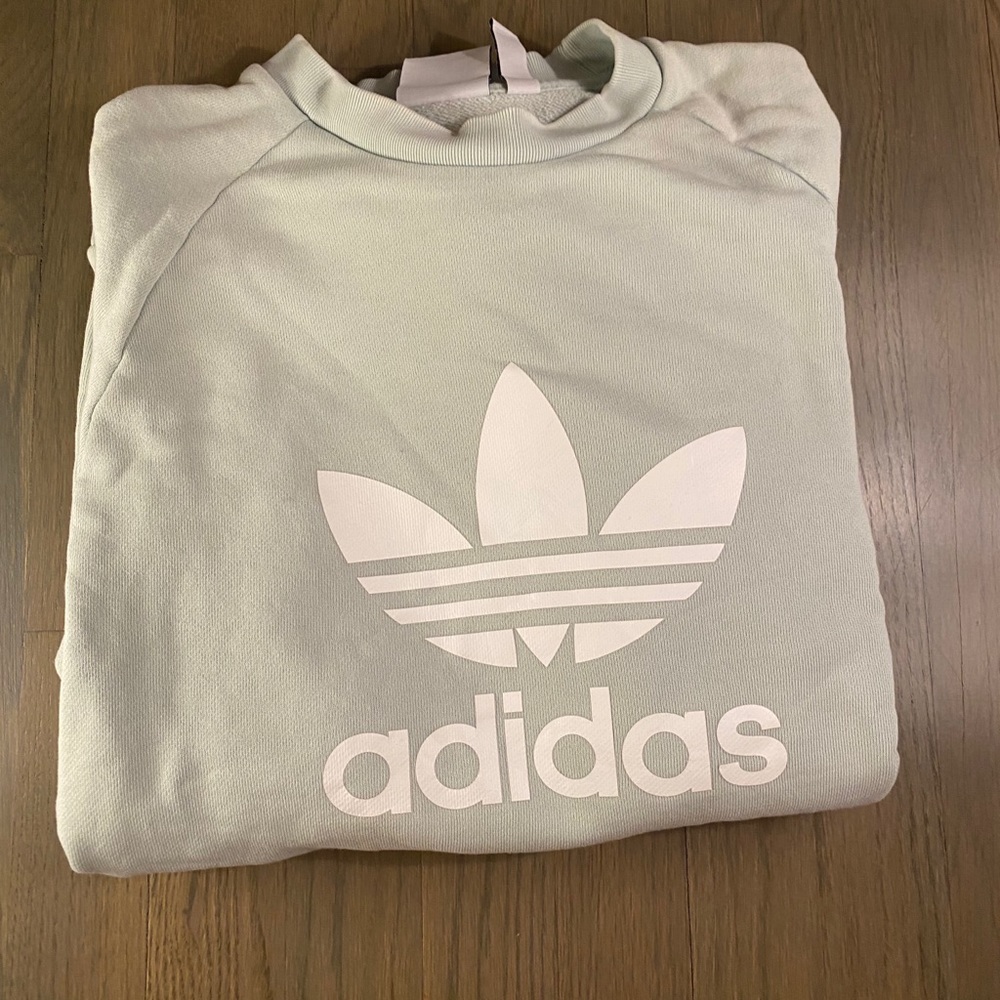 Adidas mint green crewneck